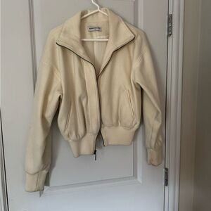 NONchalant Ivory Bomber Jacket